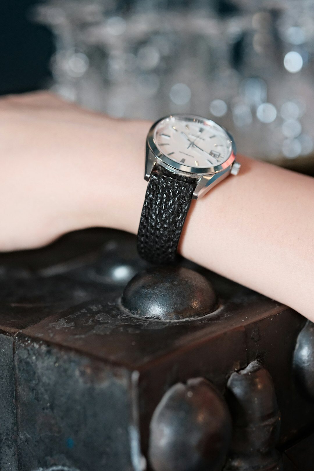 luxury watch on wrist