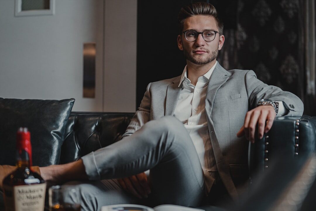 Studio portrait of a professional Latin American man in a tailored suit